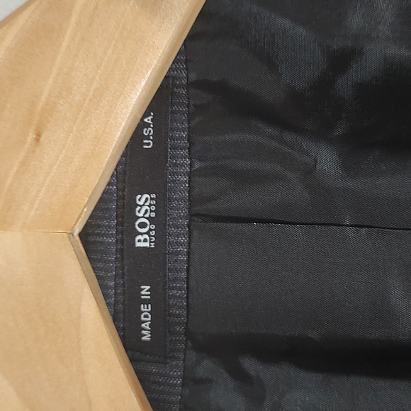 Boss Single Breasted Grey Pinstripe Suit - Picture 3 of 11